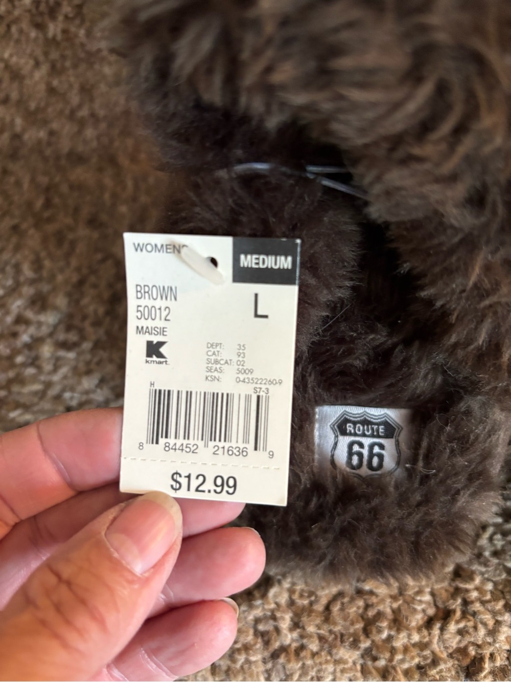 Cozy Brown Faux Fur Lined Slippers - Picture 2 of 3